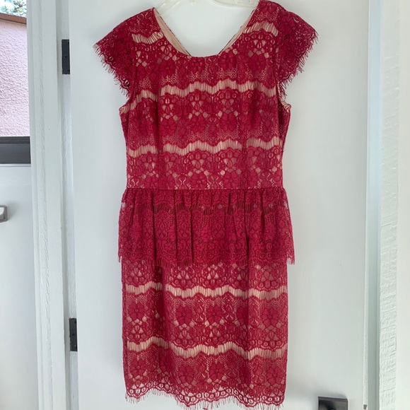Maeve Elsa Lace Peplum Dress Anthropologie NWT M - Picture 3 of 7